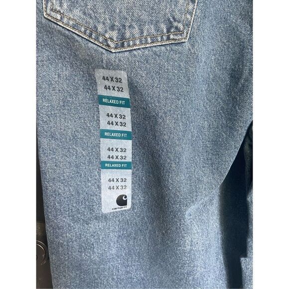 NWT Carhartt Men’s Straight Leg Relaxed Fit Jeans 44x32 - Picture 5 of 14